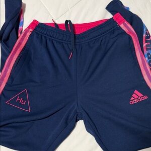 Adidas women Blue and Pink Athletic Pants